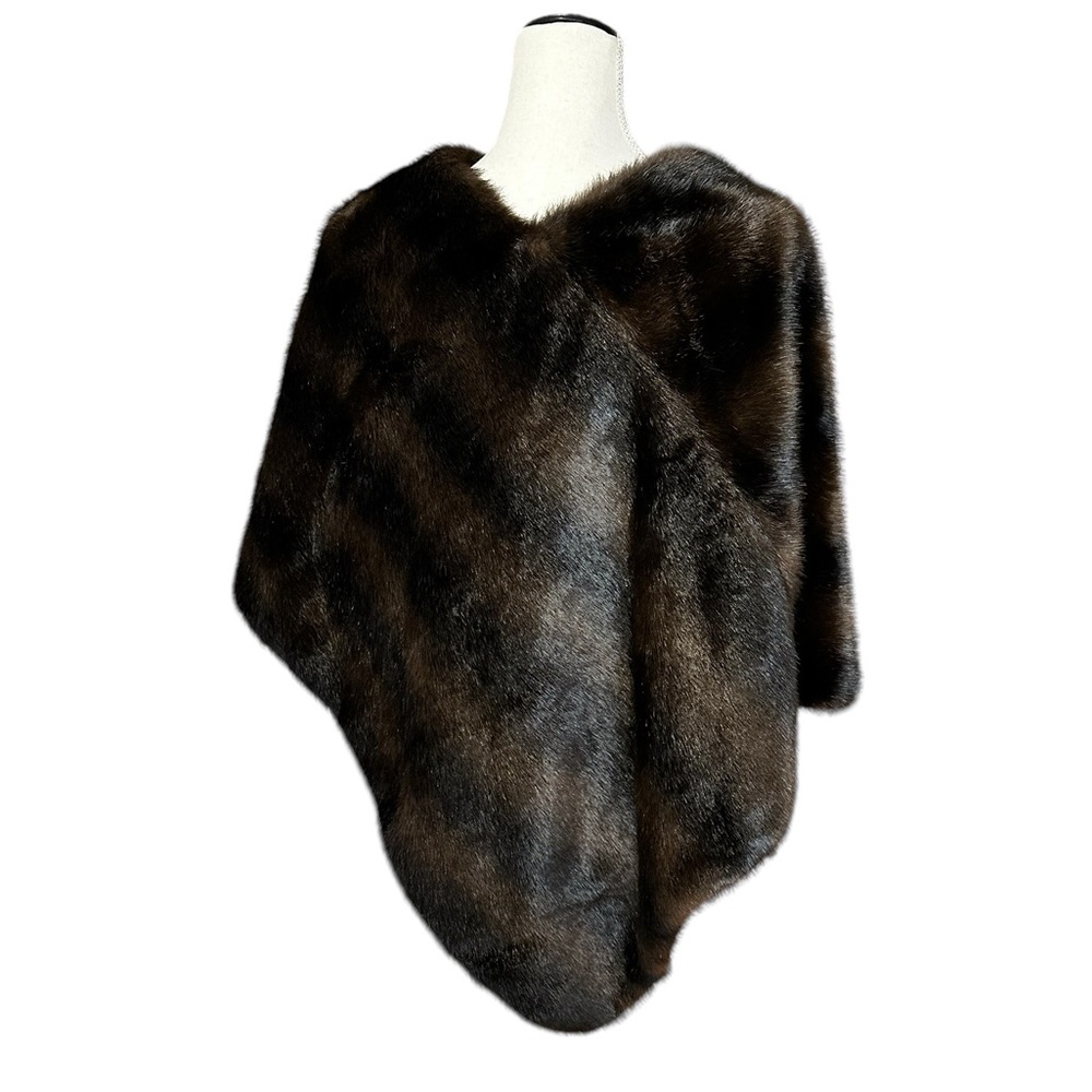Ellen Tracy Faux Fur Cape